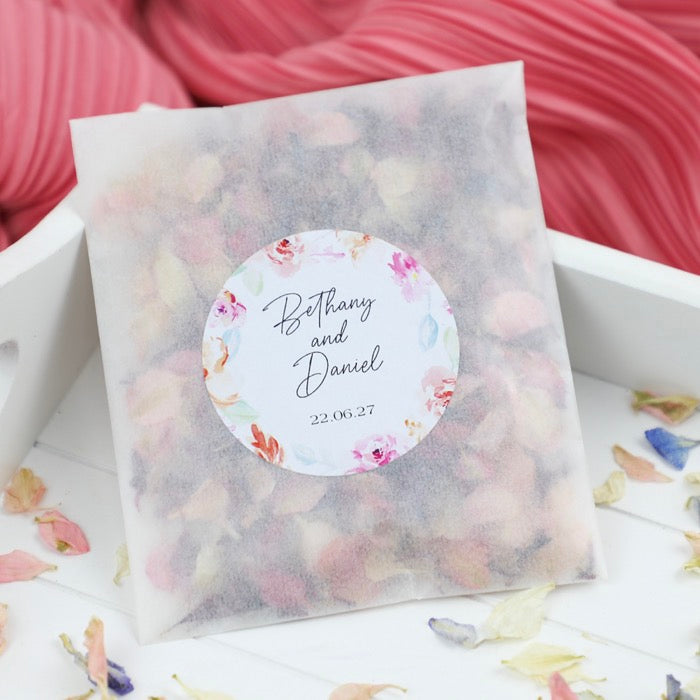 Cottage Garden Personalised Confetti Sachet