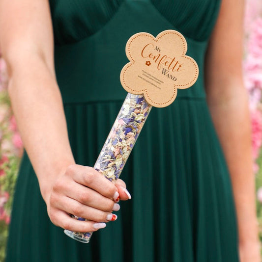 Kraft Flower Confetti Wand