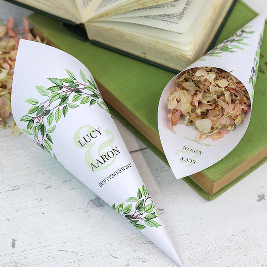 Woodland Personalised Confetti Cones