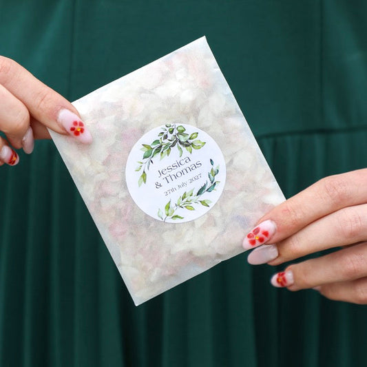 Botanical Personalised Confetti Sachet