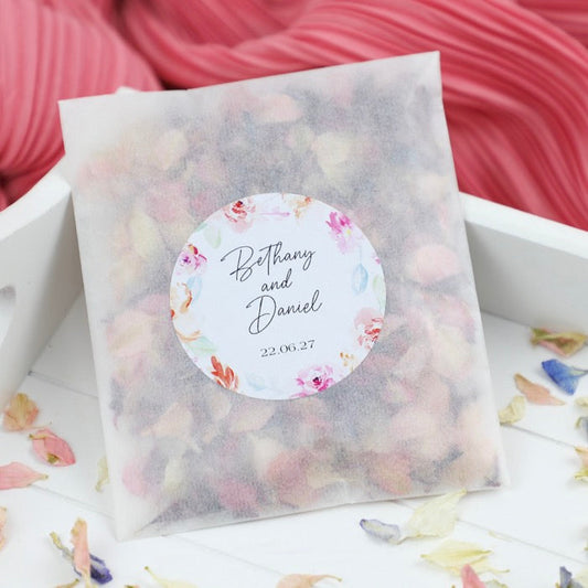Cottage Garden Personalised Confetti Sachet