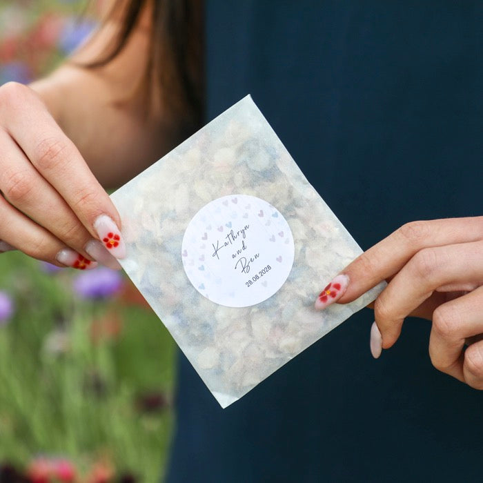 Hearts Personalised Confetti Sachets